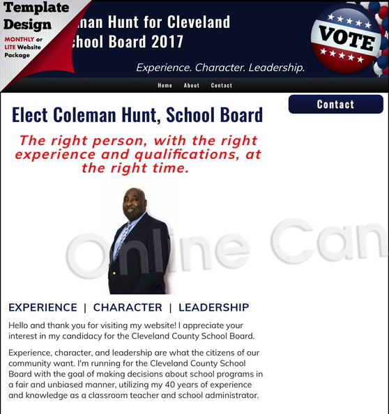 Elect Coleman Hunt for Cleveland County School Board.jpg