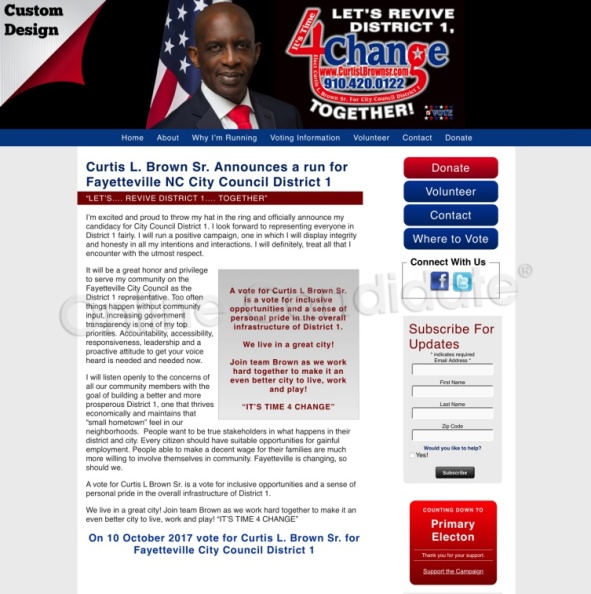 Curtis L. Brown Sr. Announces a run for Fayetteville NC City Council District 1 “.jpg