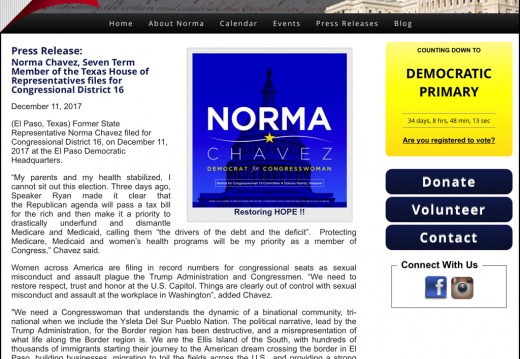 Norma Chavez for Congress (2669 visits) Norma Chavez for Congress