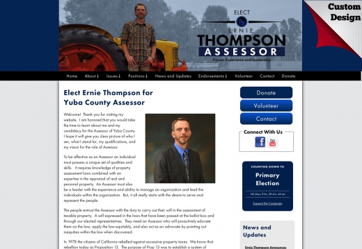 Ernie Thompson for Yuba County Assessor (5409 visits) Ernie Thompson for Yuba County Assessor
