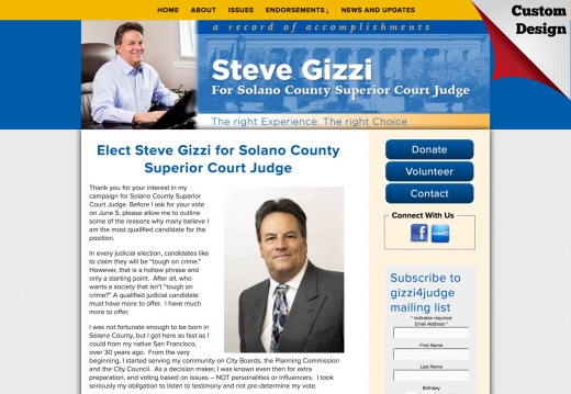 Steve Gizzi for Solano County Superior Court Judge