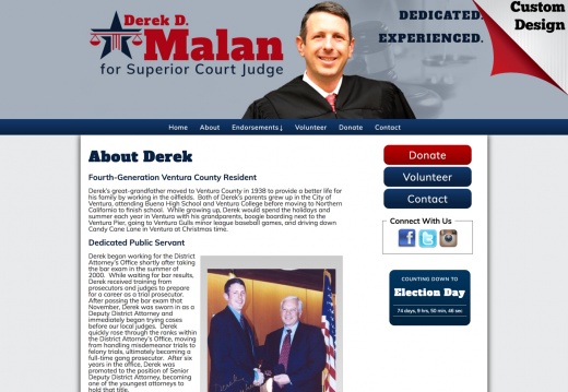 Derek Malan for Judge
