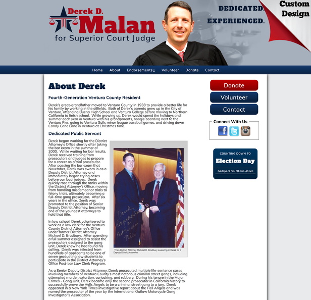 Derek Malan for Judge | Political Website Design Examples - Online ...