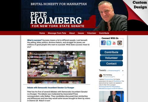 Pete Holmberg For New York Senate (2275 visits) Pete Holmberg For New York Senate