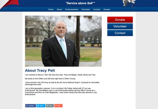 Tracy Pelt for Dillon County Sheriff