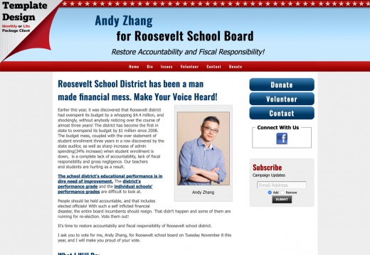 Andy Zhang for Roosevelt School Board