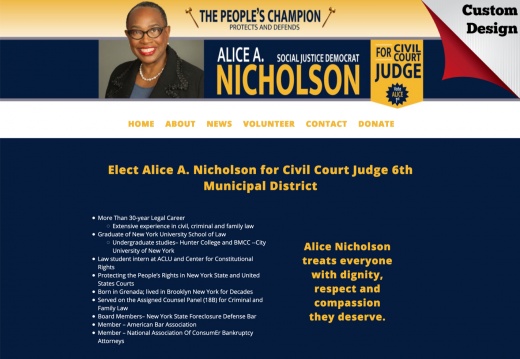 Alice A. Nicholson for Civil Court Judge 6th Municipal District