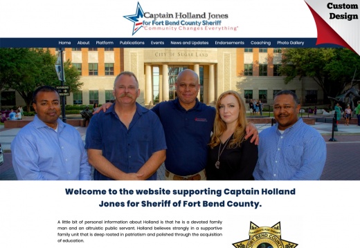 Captain Holland Jones for Sheriff of Fort Bend County