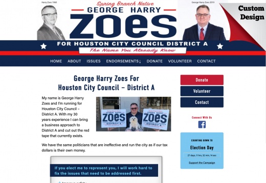 George Harry Zoes For Houston City Council – District A