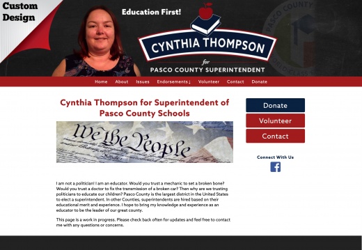 Cynthia Thompson for Superintendent of Pasco County Schools
