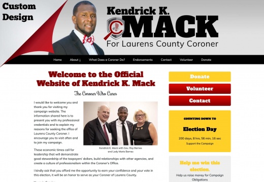 Kendrick K. Mack for Coroner (1159 visits) Kendrick K. Mack for Coroner
