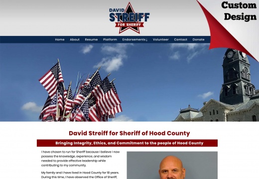 David Streiff for Sheriff of Hood County