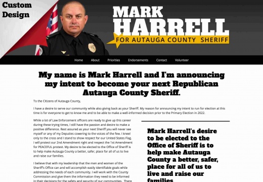 Mark Harrell for Autauga County Sheriff