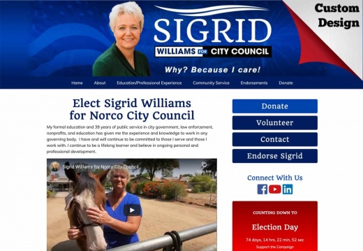Sigrid Williams for Norco City Council