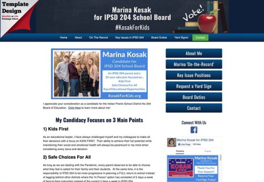 Marina Kosak  for IPSD 204 School Board