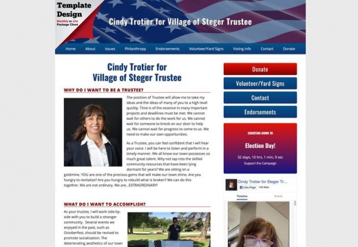 Cindy Trotier for Village of Steger Trustee
