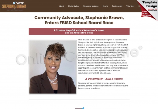 Stephanie Brown for FBISD School Board Trustee