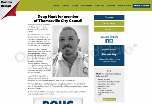 Doug Hunt for member of Thomasville City Council