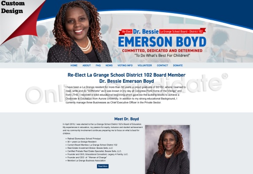 Re-Elect La Grange School District 102 Board Member Dr. Bessie Emerson Boyd