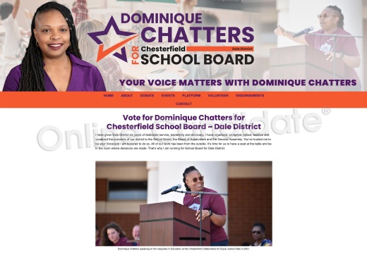 Dominique Chatters for Chesterfield School Board ~ Dale District