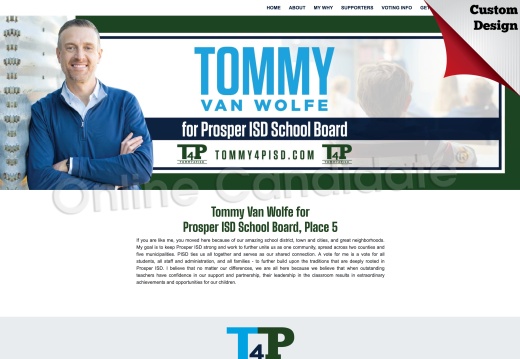 Tommy Van Wolfe for Prosper ISD School Board, Place 5