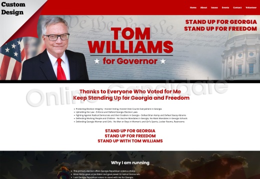 Tom Williams for Governor (50 visits) Tom Williams for Governor