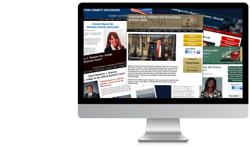campaign websites for political candidates running for office