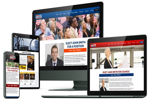 Campaign Website Examples on Responsive Screens
