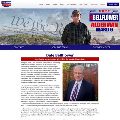 Alderman Election Client Campaign Website Example