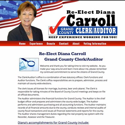 County Clerk Election Client Campaign Website Example