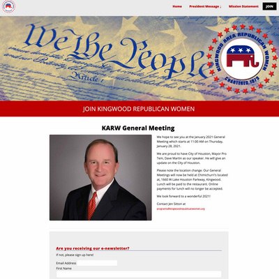 Committee Election Client Campaign Website Example