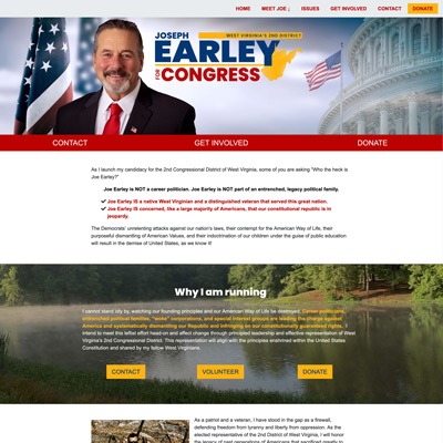 United States Congressional Political Website Example