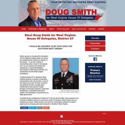 Delegate Election Client Campaign Website Example