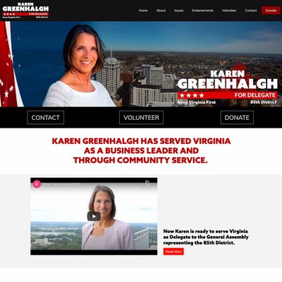 Delegate Election Client Campaign Website Example