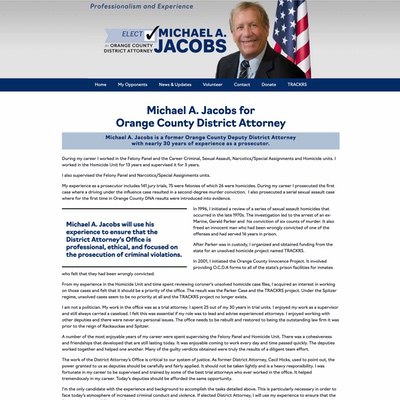 District Attorney Election Client Campaign Website Examplev