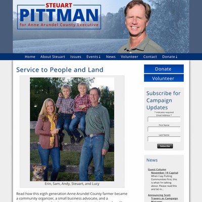 Counry Executive Election Client Campaign Website Example