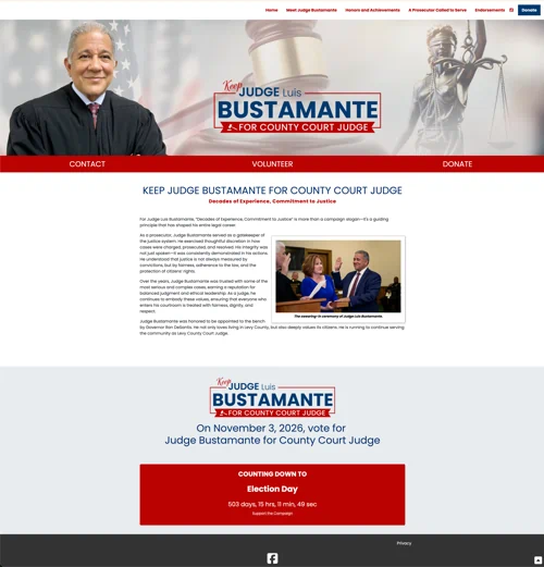 City Council Campaign Website Example