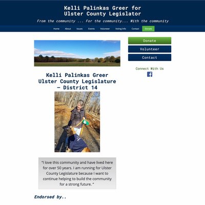County Legislator Election Client Campaign Website Example