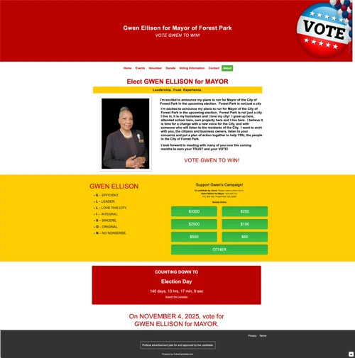 Mayor Campaign Website Example Monthly Option - Mayor Campaign Website Example