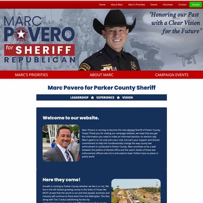 Sheriff Election Client Campaign Website Example