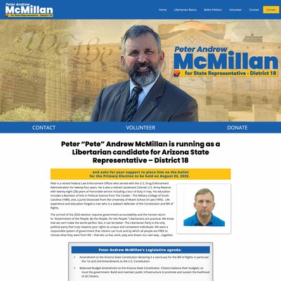State Representative Election Client Campaign Website Example
