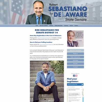 State Senate Election Client Campaign Website Example