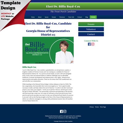 Template State Representative Website Example